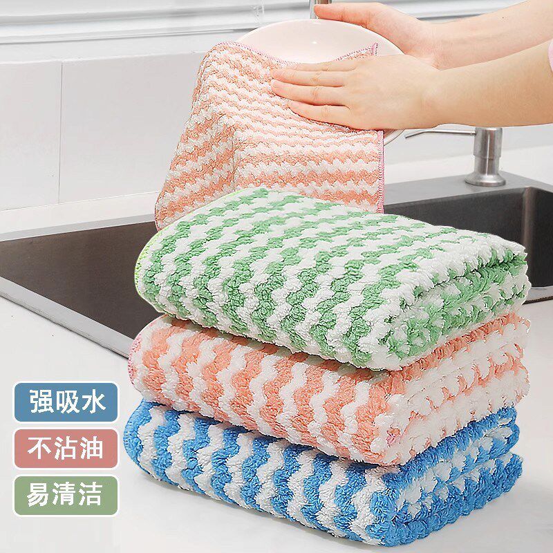 厨房专用抹布不洗碗布家用懒人擦玻璃桌子清洁不掉毛吸水毛巾新款
