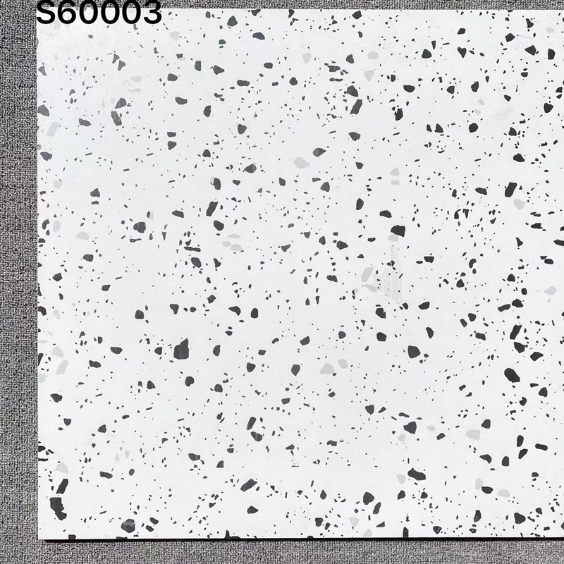 彩色灰色网红600x600水磨石地砖F仿古砖防滑餐饮连锁店瓷砖现代