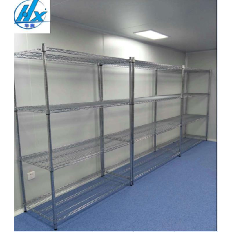 不锈钢货架移动储物架物料架带轮子仓储置物架工厂仓库家用镀铬线