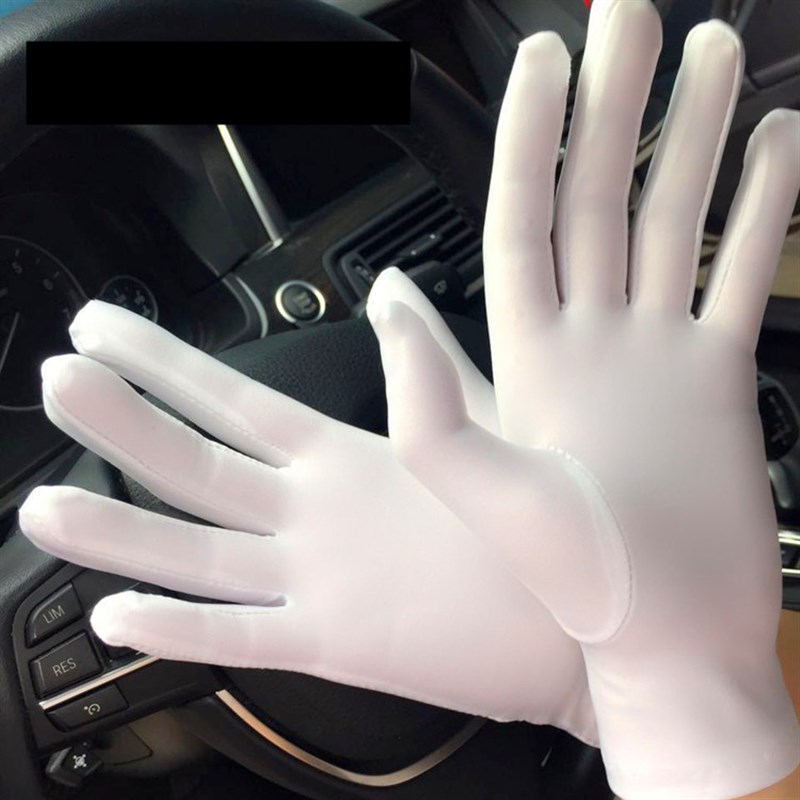 黑白色手套氨纶男女礼仪做操弹力黑色舞蹈紧身白手套珠宝手套防护