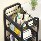 卫生间不锈钢小推车收纳架浴室落地式 多层置物架子厨房分层收纳柜