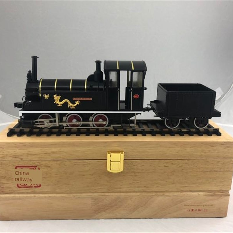 限量版中国龙车模型蒸汽机车人造合金磨I料饰品静态收藏品1:32