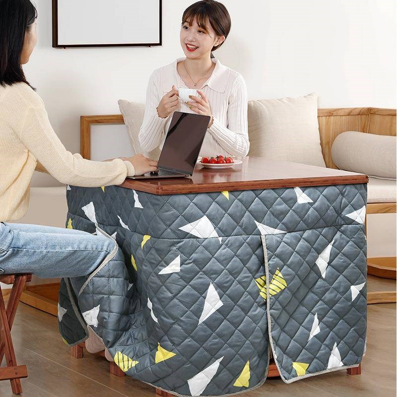 烤火桌子家用烤火架家用正方形可折叠实木取暖桌多W功能四方桌子