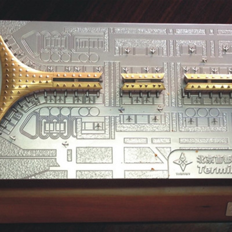 金属工艺礼品锌合金压铸铜锡合金浇F铸北京新机场办公室摆件模型