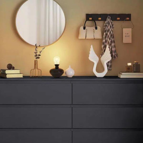 黑色斗柜家用卧室收纳柜五斗柜简约现代抽屉柜多层储物客厅电视柜,住宅家具,斗柜,淘宝优惠券,粉丝福利购,淘宝优惠卷