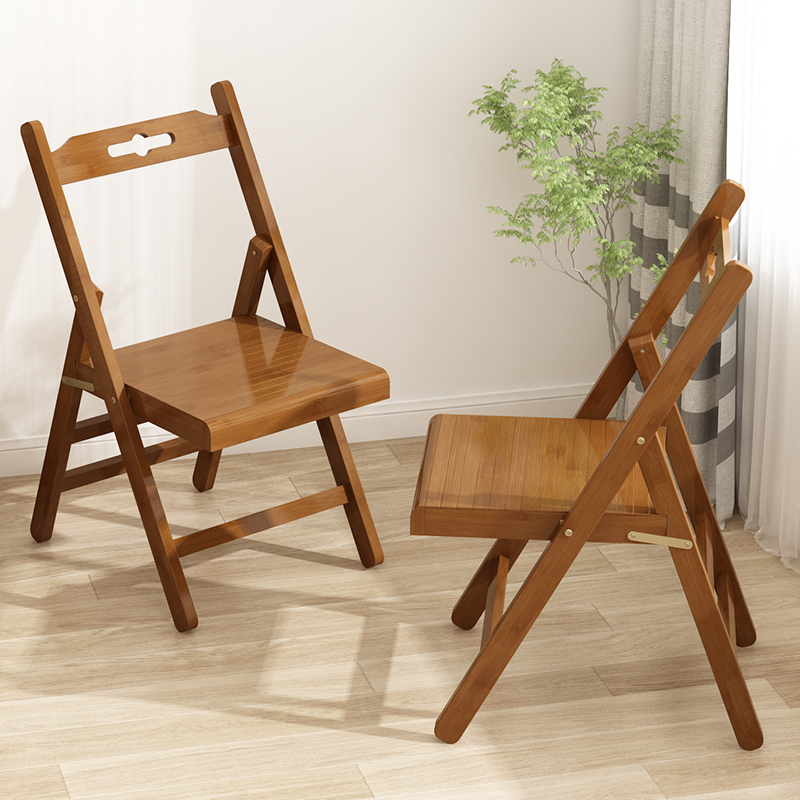 可折叠椅子家用实木客厅阳台休闲马扎钓鱼M凳竹椅靠背餐椅吃饭椅