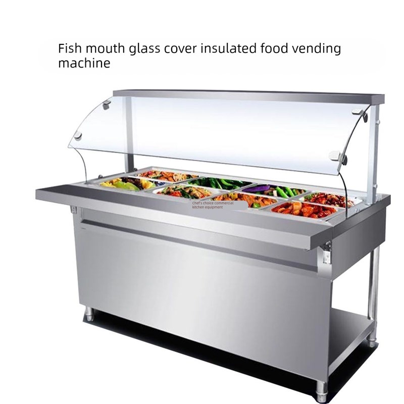 保温售饭台d 移动保温快餐台保温汤池商用快餐车多功能加热蒸菜台