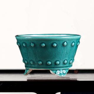 紫砂花盆鼓丁桌面圆形小盆仿古菖蒲盆景K盆手工古典精品陶瓷盆景