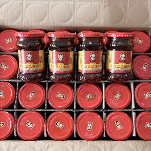 贵州特产老干妈肉丝豆豉油辣椒210g*24瓶整箱批发 拌饭拌面炒菜