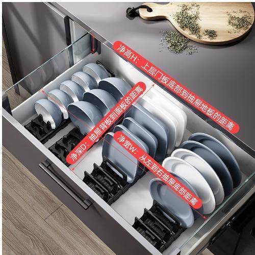 1R厨房碗碟收纳P抽屉内置V分隔柜内盘子碗盘餐无品牌/具架橱柜放