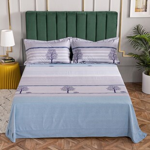 100%全棉加f厚磨毛床单单件冬季保暖纯棉被单双人250x245x270cm