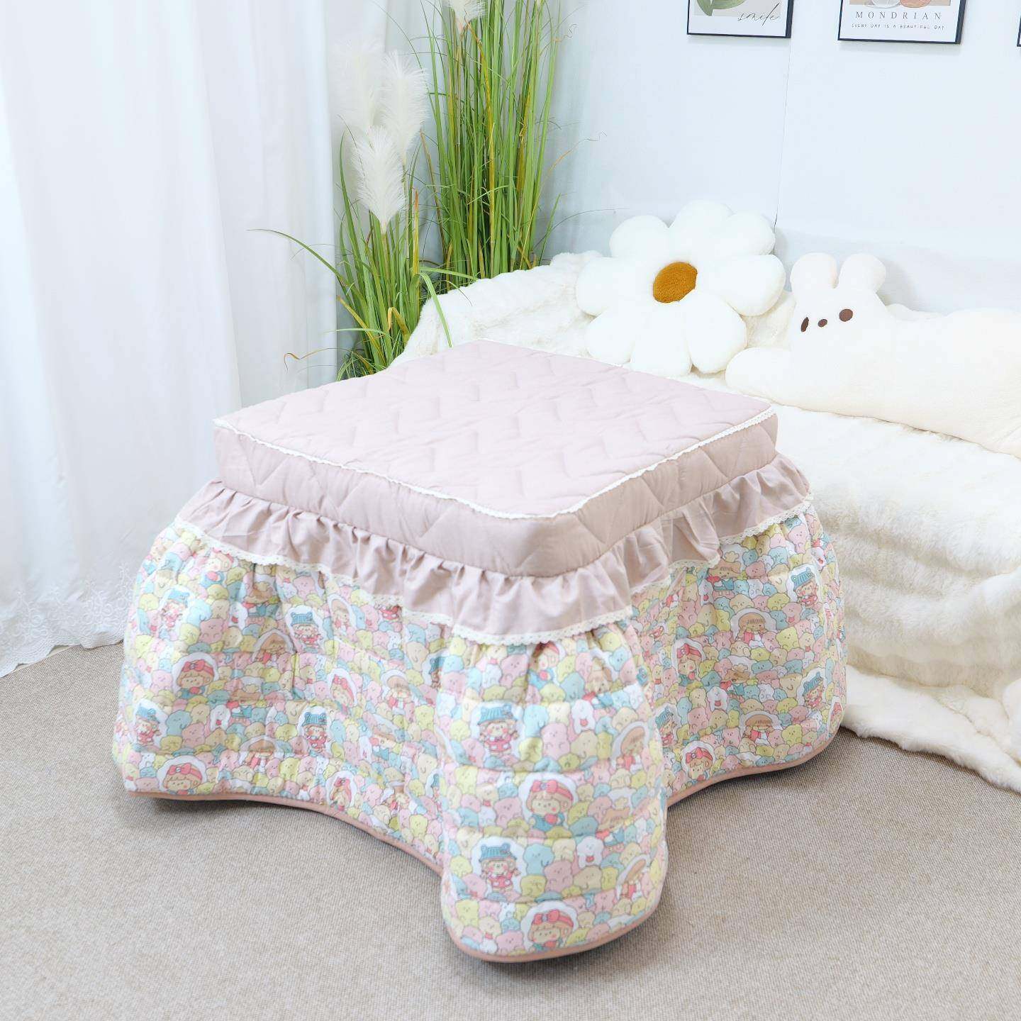 正?025冬季新款2加厚夹Fh(x}h(d棉方形烤火被复火古烤桌罩电暖桌