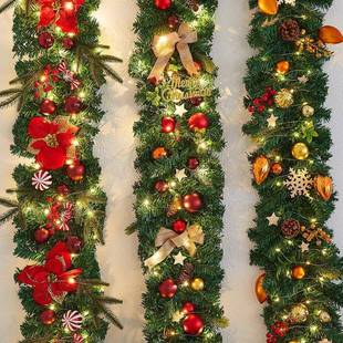 圣诞节加BIT挂装 饰品密藤条花环圣商诞树饰圣诞球酒店场场景氛围