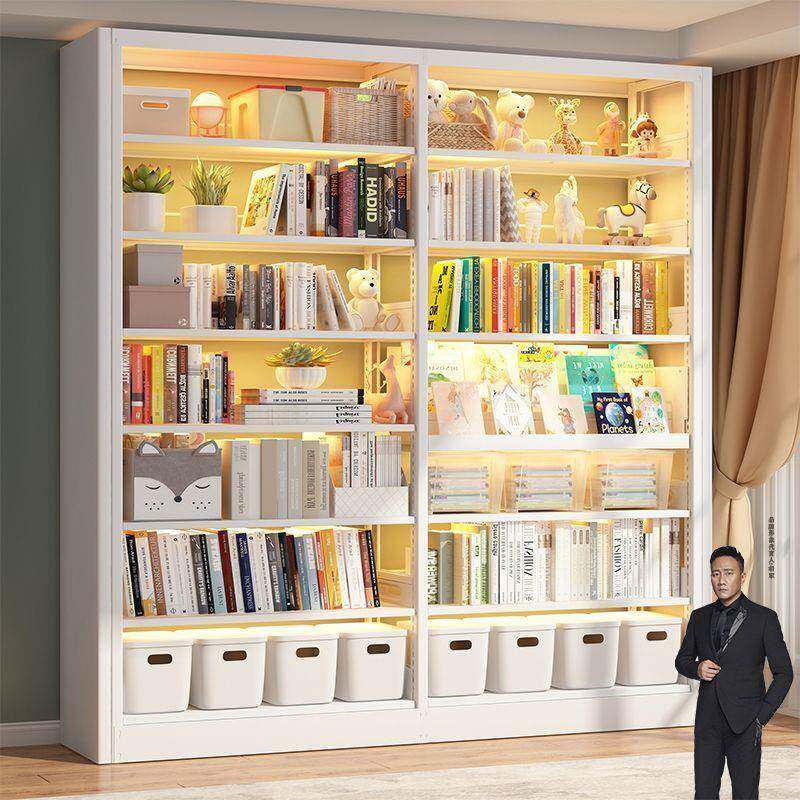 简家用图书馆书架架钢制落UCC地置物架客儿童书柜绘本厅约铁艺储