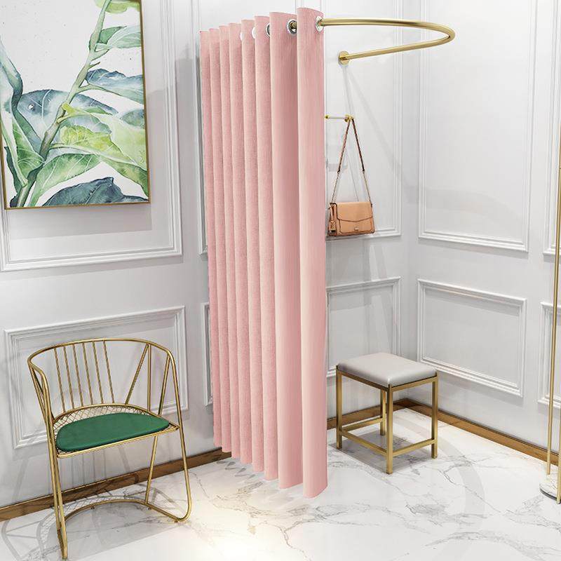 型墙角试衣布无品牌/服大装店更衣室间隔断帘门帘杆轨道+半圆换衣,商业/办公家具,服装展示架,淘宝优惠券,粉丝福利购,淘宝优惠卷