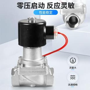 不220常闭纹活塞式 管道开MPU关高温高V压蒸汽电磁阀蒸汽阀锈螺钢