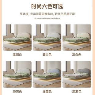 云朵悬浮床现代约主卧皮简床公主双人SREin轻s婚奶油风网红床奢