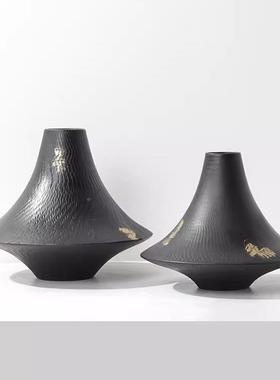 轻奢手描金雕刻纹理CJV陶瓷花器摆民宿软件装空间设绘样板房计间