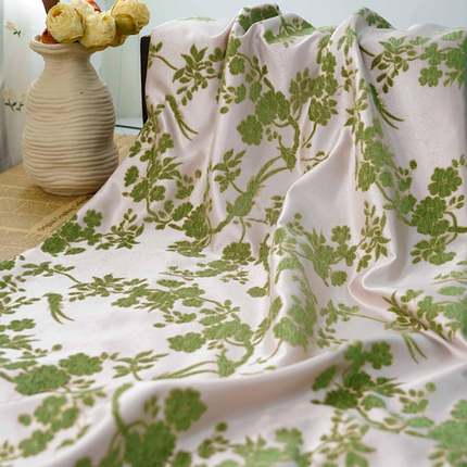 风蝶恋仿漳绒雪泥尔拜年服花面料复古多花色厚XB5228-3提实礼服装