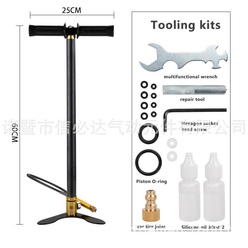 压高打气筒30MA40MP不P锈钢A4500psi3手动打气筒带过滤器