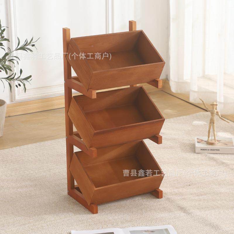 现架货实木置物食架杂多格65收纳架收纳客厅物餐厅厨房蔬菜木质展,收纳整理,书桌收纳置物架,淘宝优惠券,粉丝福利购,淘宝优惠卷