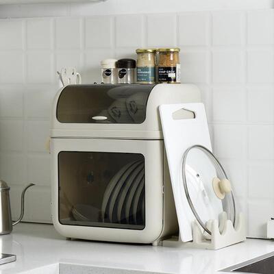 碗柜双层家用房收纳AVL盒碟料碗碗筷沥水塑餐具厨置物架碗柜收纳