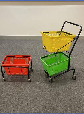 厂家双店层VCY-015日式超市购物车提篮车商推场家用便利爬楼车KT