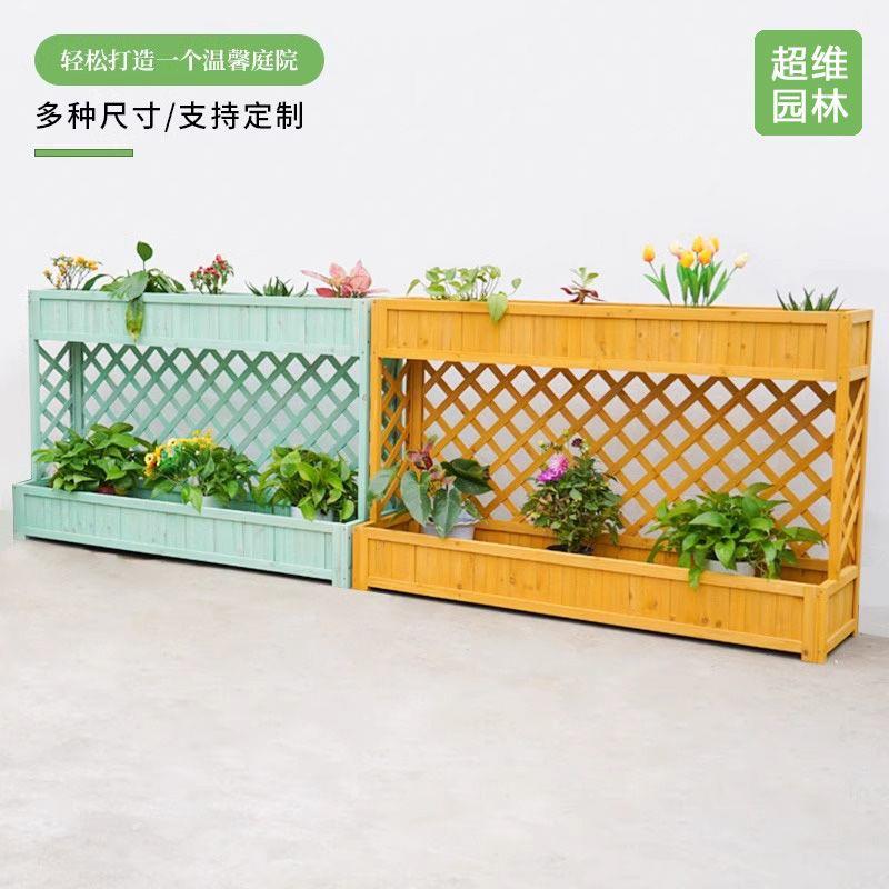 防腐木花盆户外阳台实木