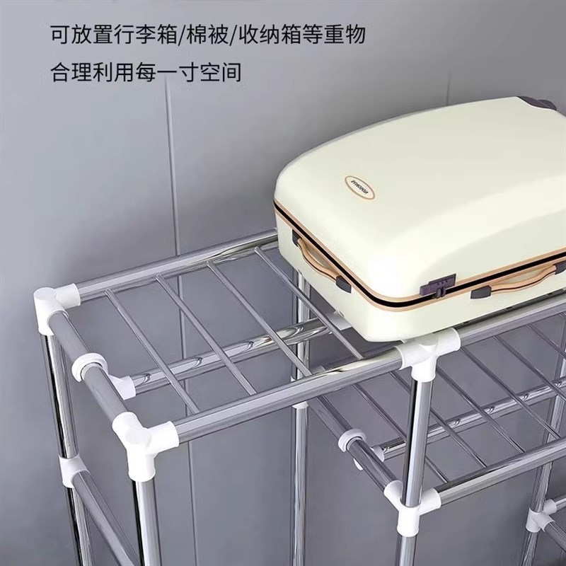 衣柜家用卧室简易组装布r衣柜全钢架加粗加厚出租房小户型经济衣