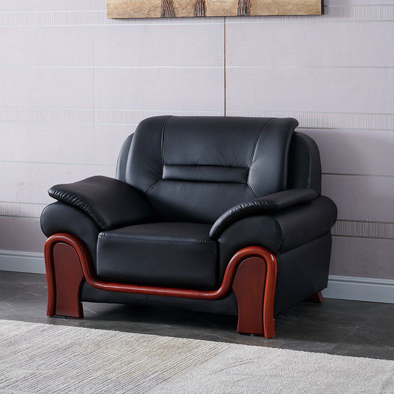 高端轻奢会客室休息区沙发组合西皮单人位沙发量大