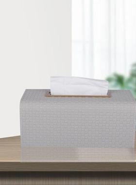 高档编织店纹餐巾盒厅洗手间酒创客意抽纸盒YJ-ZJH-6桌面轻奢皮革