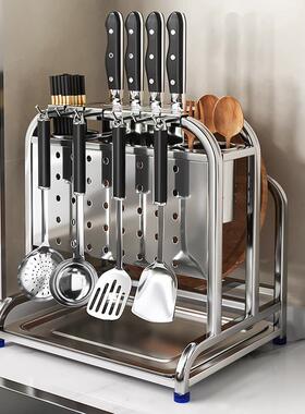 尔不锈钢厨CF230811房沫刀架置物架具多功水能锅盖砧板台面沥刀菜