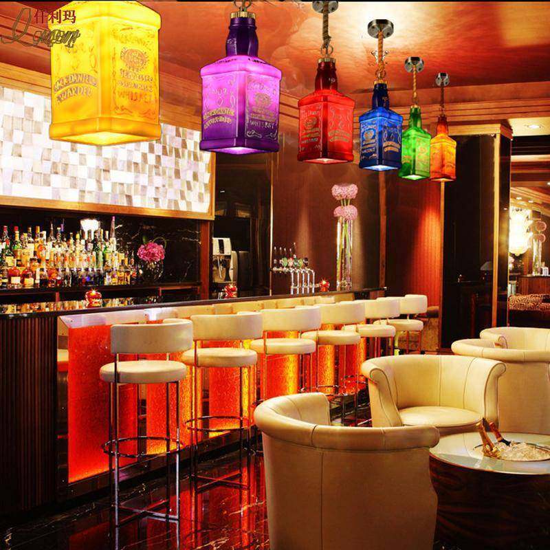 复网古创意酒卡吧吧台装饰吊灯咖啡厅咖座火锅店彩色酒见描述气氛,家装灯饰光源,智能吊灯,淘宝优惠券,粉丝福利购,淘宝优惠卷