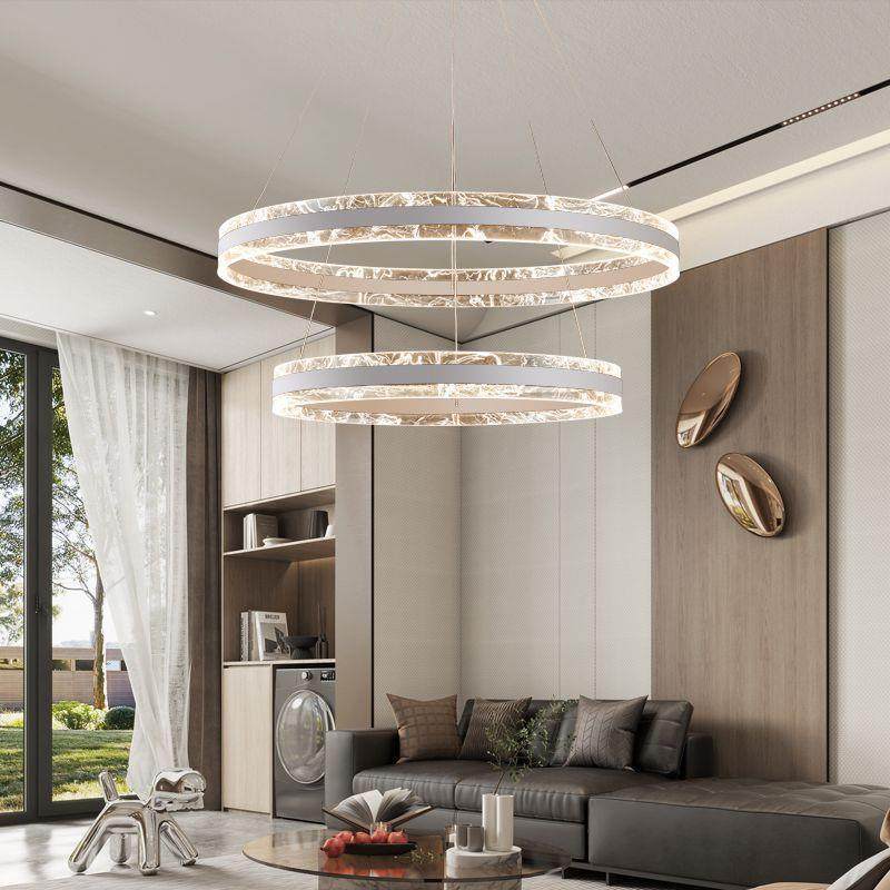 厅灯简约现代大气全光谱41031护眼北卧室客吊房间餐厅吊灯圆形客