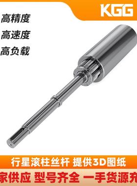 KGG自产高精度星滚柱丝RSI杆RSI大导程重载行丝杠滚人形柱机器人
