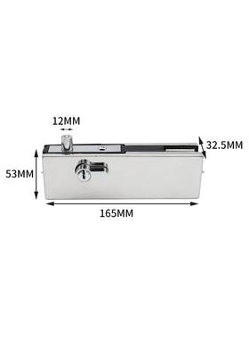 无框钢化玻璃门锁商铺大办公室16124门地簧门偏芯加厚门夹弹地锁