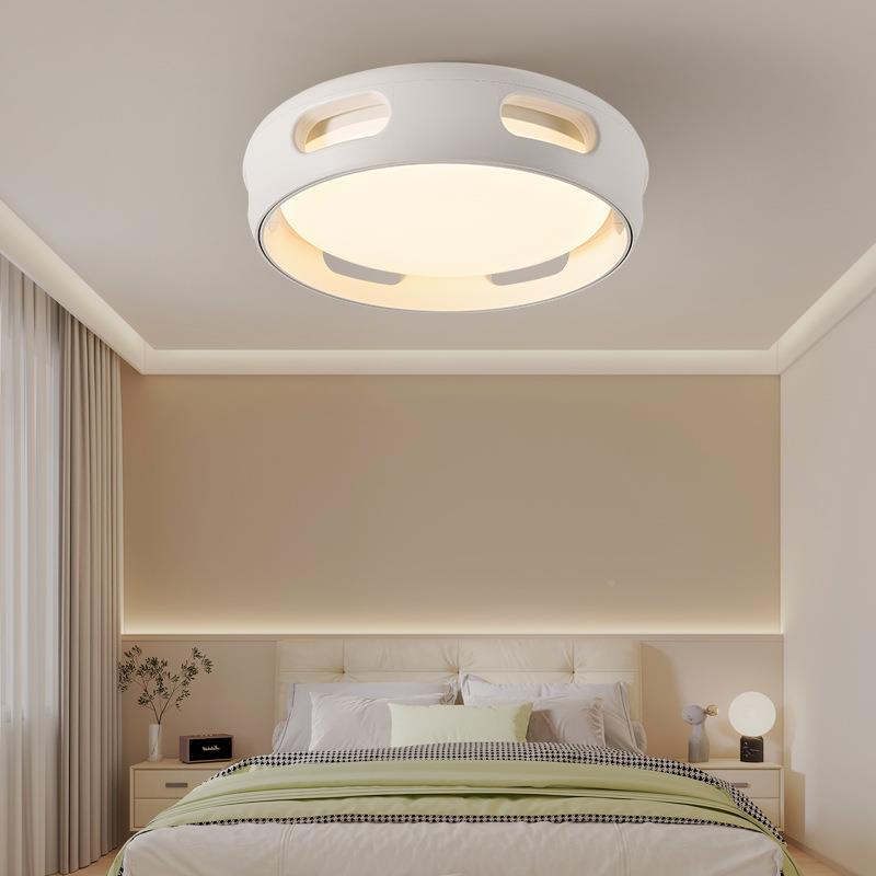 214无叶风扇一灯现代简约圆形卧室灯全谱光灯护眼电扇体吸顶护眼