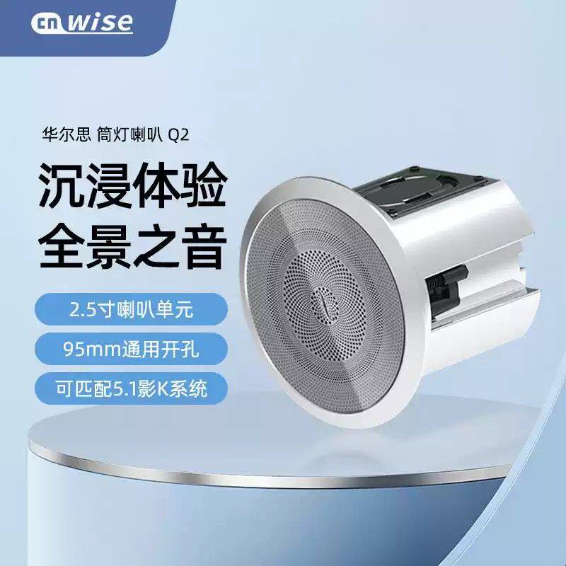 华尔思Q2筒灯吸顶音箱店铺家用5.1影k喇叭吊顶嵌入式商用天花音响