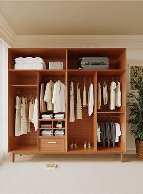 意北欧实木藤柜编大衣简约家用收纳储柜民宿卧78260物室创双门衣