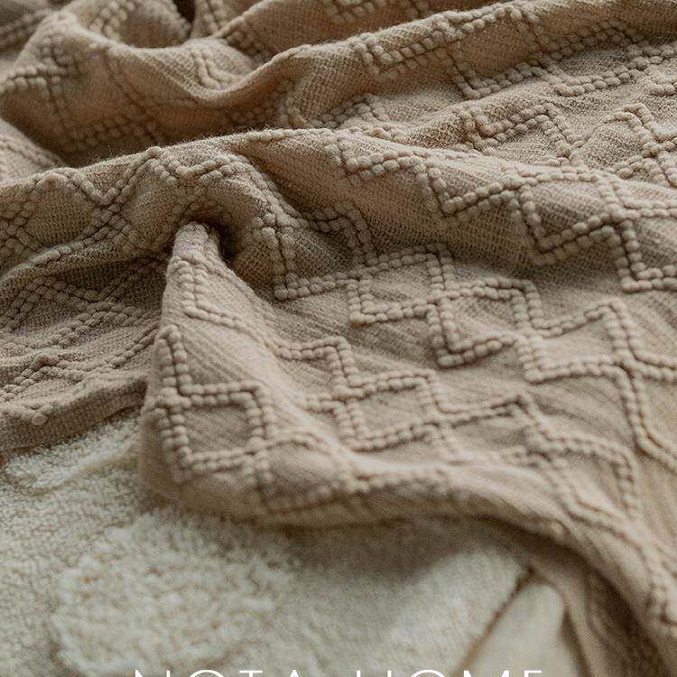 中古风沙发毯新房FS759094软空毯办装公室调午休拍毯照背景酒店床