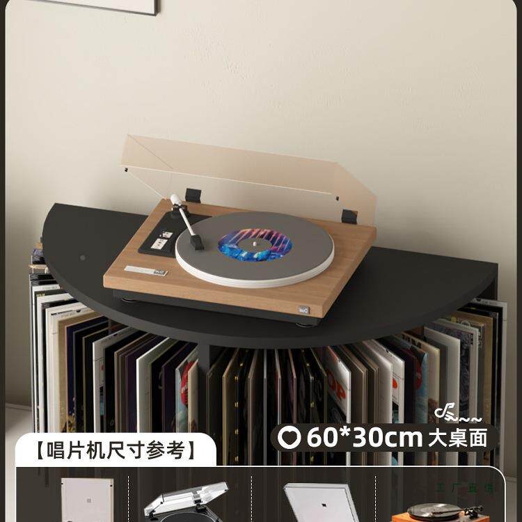 F99MH5MM黑胶片置物架专辑胶展示架桌面唱片机放置架d盘收c纳柜光