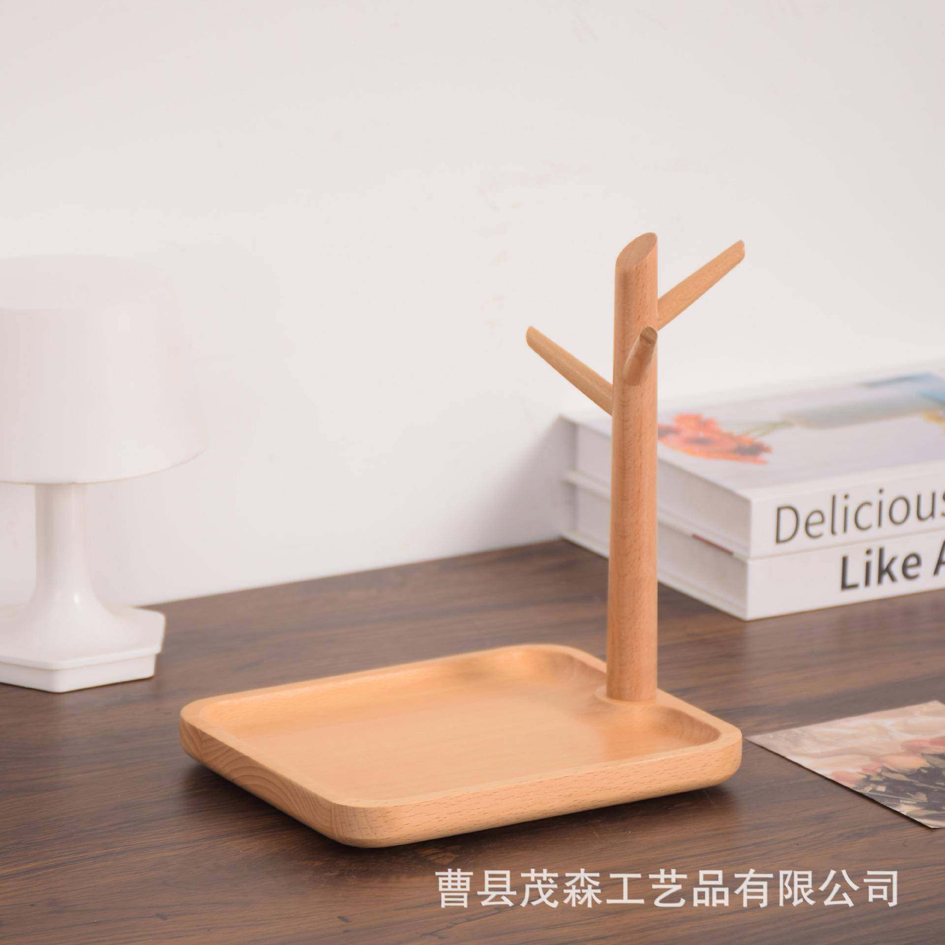 黑架胡桃钥匙收纳匙置物玄关树枝型钥挂W1226首架饰收纳托盘饰品