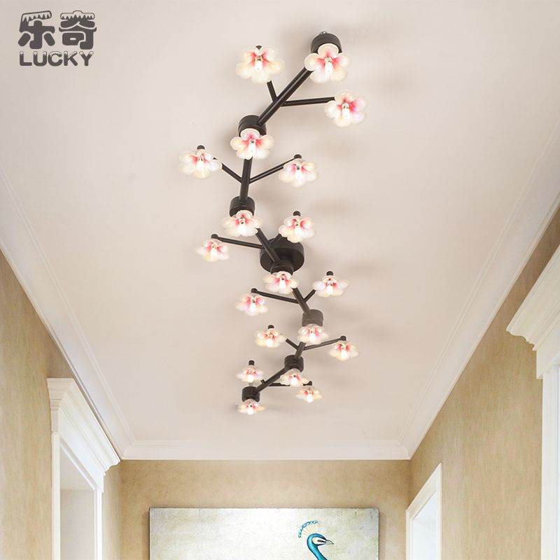 网红长形超薄梅花走廊过道灯玄关厨卫/阳台/玄关/过
