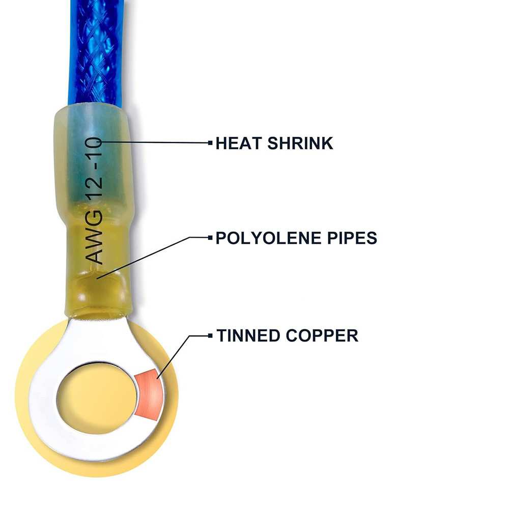 跨境  620PCS 盒装热收缩线连接器 电线防水铲形叉环对接