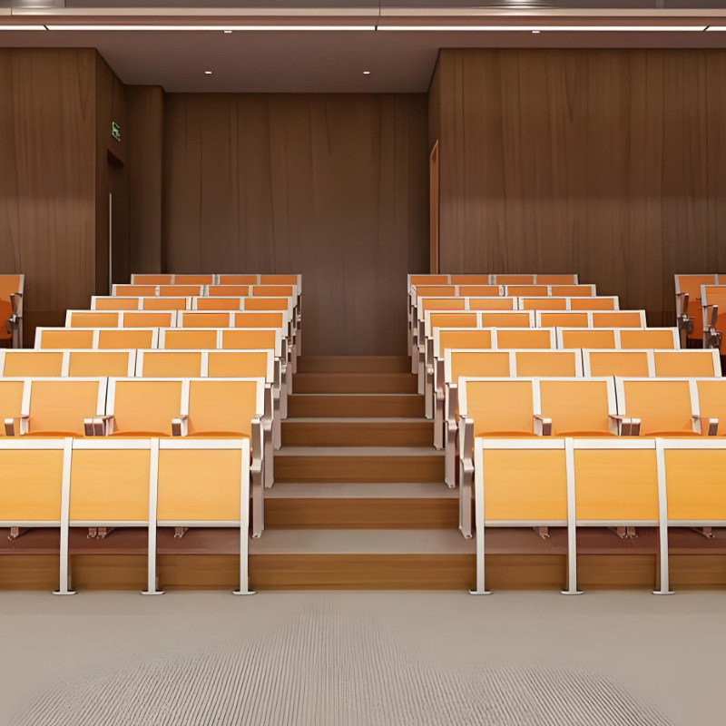 学校阶梯教室排椅大学连身桌椅会议礼堂报告厅座椅多媒体固定凳子