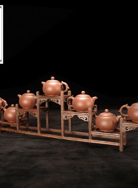 红木博古架小型多宝阁鸡翅木茶具架实木置物架紫砂茶壶架子展示架