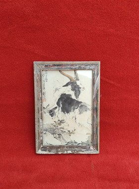 民俗老物件马头钟 钟收音机玻璃画 画竹编暖壶农村怀旧装饰摆饰影