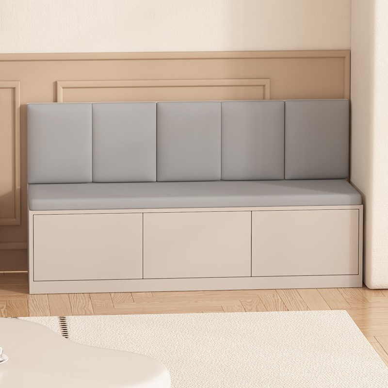 卡座沙发餐客厅软包坐垫一体柜实木家用收纳储物柜奶茶店长条凳子