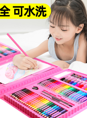 水彩笔套装安c全无毒可水洗儿童画笔幼儿园彩笔色水溶性颜色笔美
