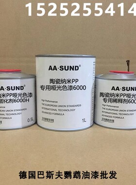 附着力强抗划痕高硬度1L组陶瓷纳米PP专用哑光色漆9000/8000Z/600